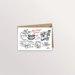 Carte postale lexique tahitien - Délices, Table à cartes
