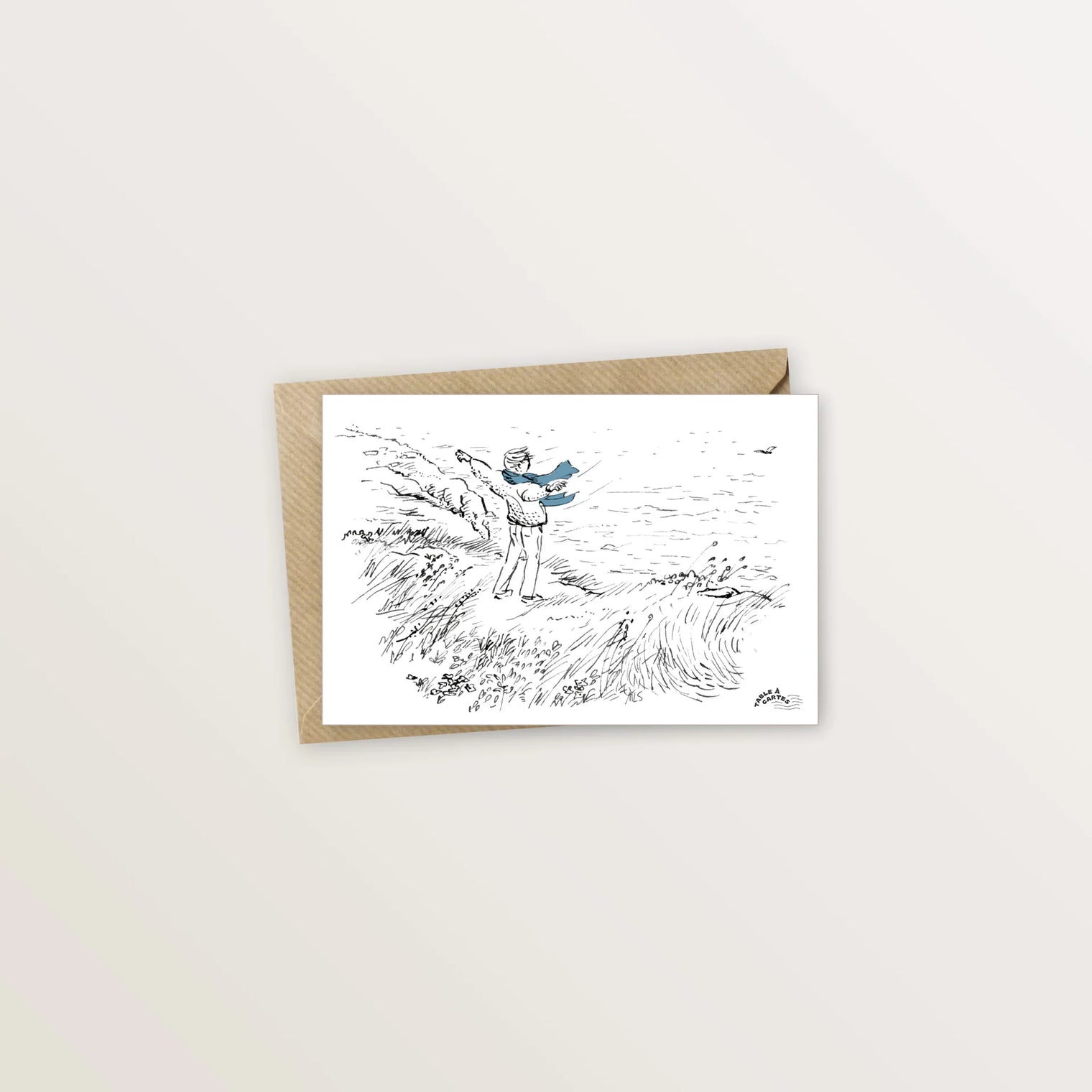Carte postale - Grand vent !