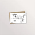 Carte postale Port-Louis : le pont et la porte d'entrée de la citadelle, dessin à l'encre