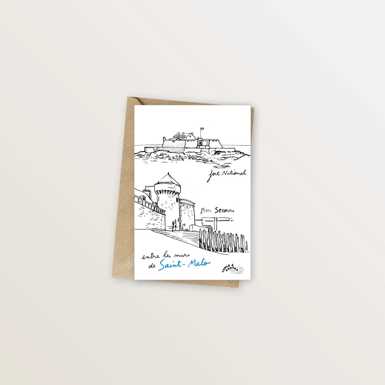 Carte postale Saint-Malo - Fort National et Piscine de Bon Secours