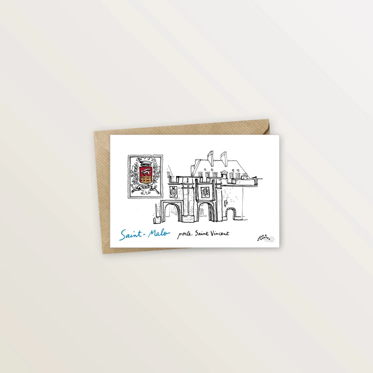 Carte postale Saint-Malo - Porte Saint-Vincent - Table à cartes