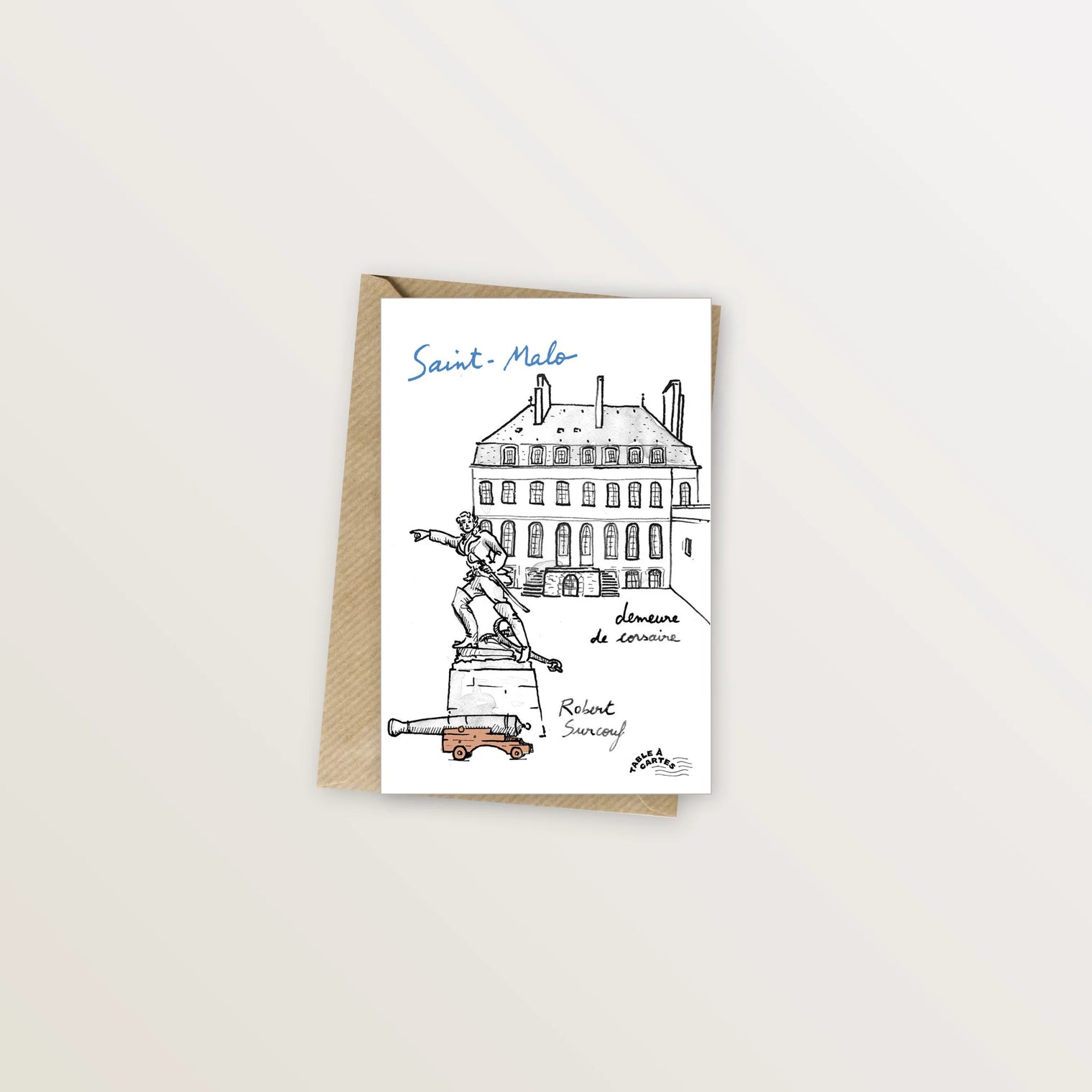 Carte postale Saint-Malo - Robert Surcouf, le corsaire