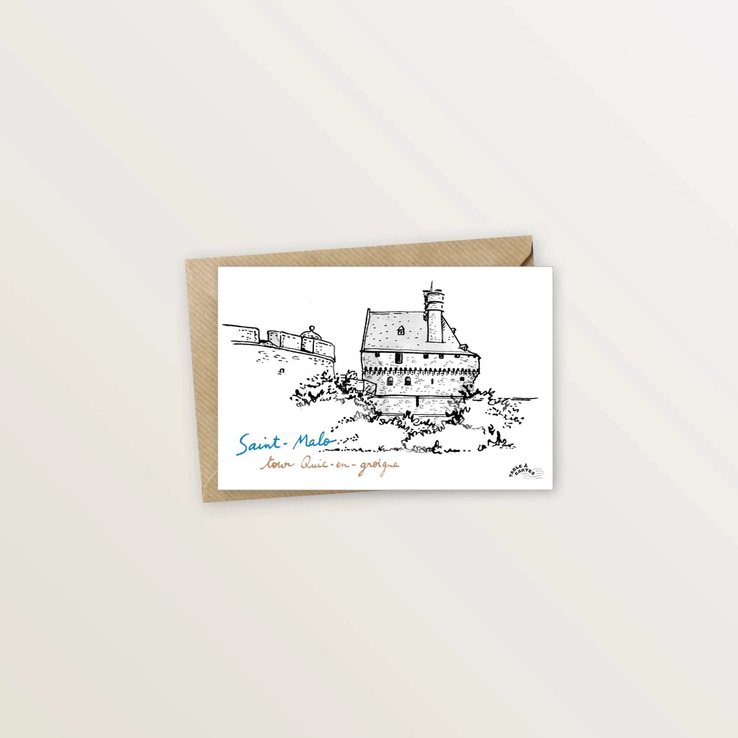 Carte postale Saint-Malo - Tour Quic-en-Groigne - Table à cartes
