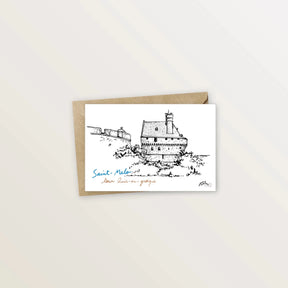 Carte postale Saint-Malo - Tour Quic-en-Groigne - Table à cartes