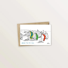 Carte postale- Voiliers sous spi - Table à cartes