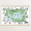 Golfe du Morbihan - Affiche 60 x 40 cm - Table à cartes