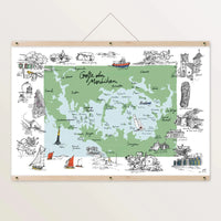 Golfe du Morbihan - Affiche 60 x 40 cm - Table à cartes