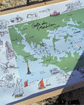 Golfe du Morbihan - Affiche 60 x 40 cm - Table à cartes