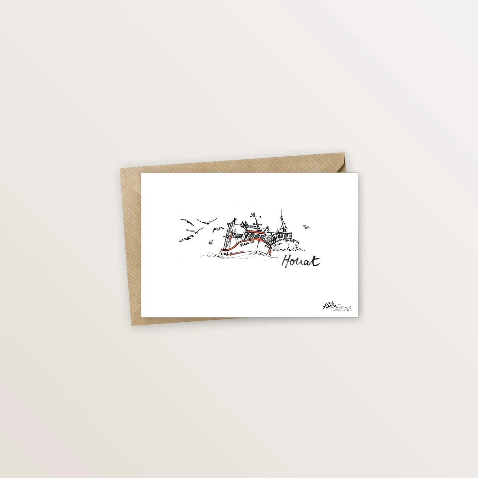 Carte postale Houat - pêcheurs