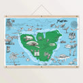 Ile de Moorea Affiche - 60 x 40 cm - Table à cartes