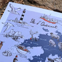 Ile de Ouessant - Affiche 40 x 30 cm - Table à cartes