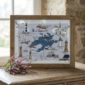 Ile de Ouessant - Affiche 40 x 30 cm - Table à cartes