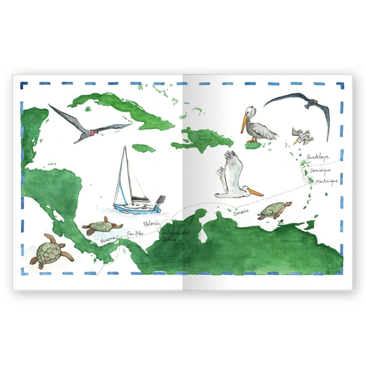 La grande navigation - Livre pour enfants - Table à cartes