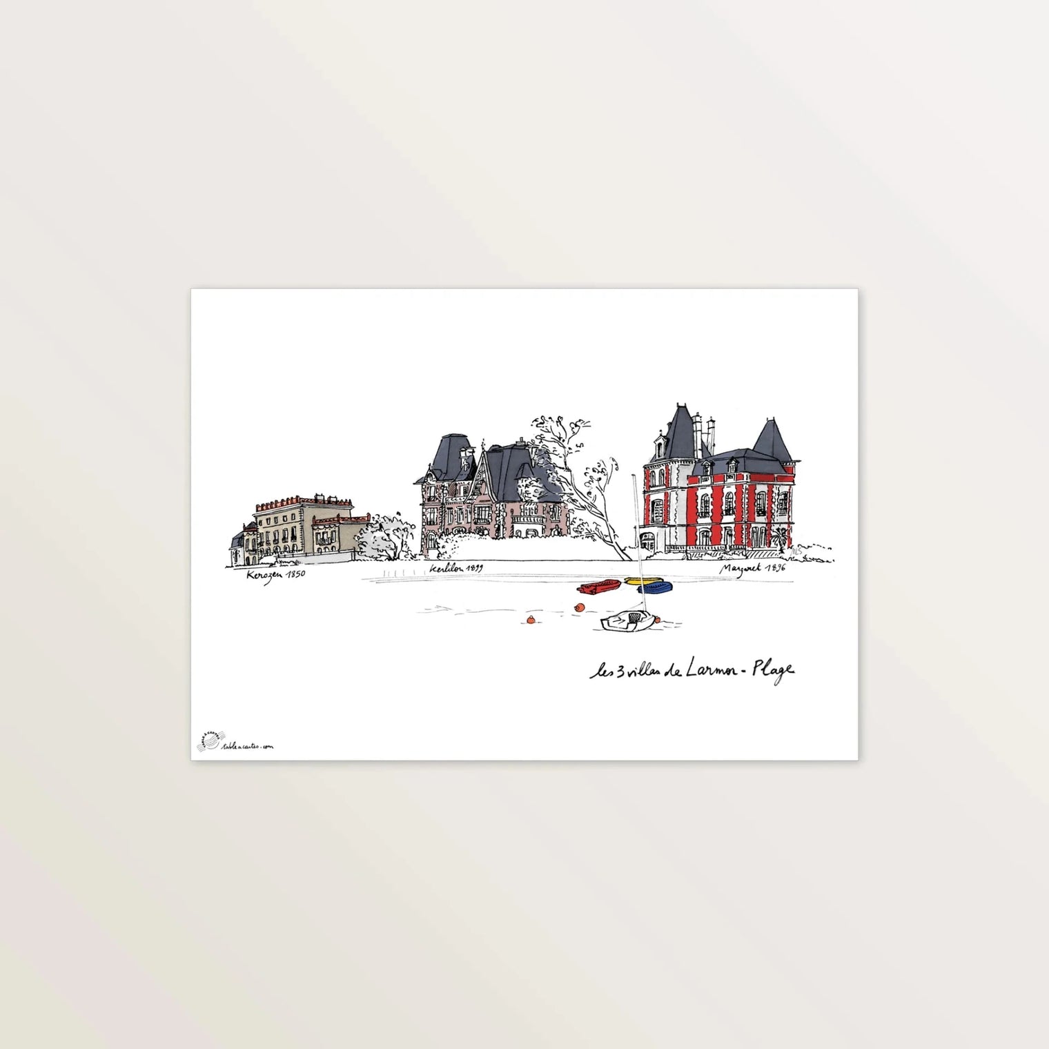 villas de Larmor-Plage Table à cartes