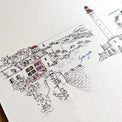Les 4 communes de Belle Ile - Affiche 40 x 30 cm - Table à cartes