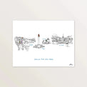 Les 4 communes de Belle Ile - Affiche 40 x 30 cm - Table à cartes