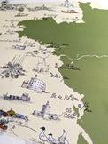 Les iles de l'Ouest - Affiche 60 x 40 cm - Table à cartes