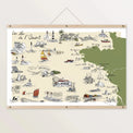 Les iles de l'Ouest - Affiche 60 x 40 cm - Table à cartes
