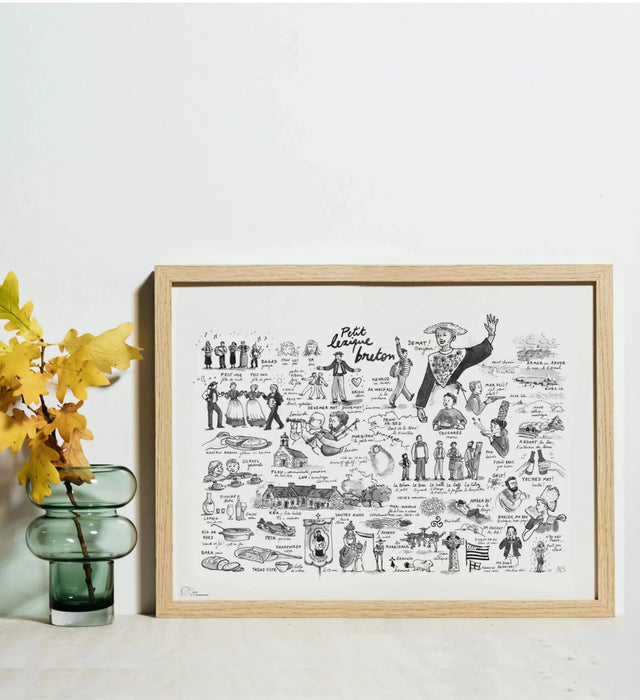 Lexique breton - Affiche 40 x 30 cm - Table à cartes