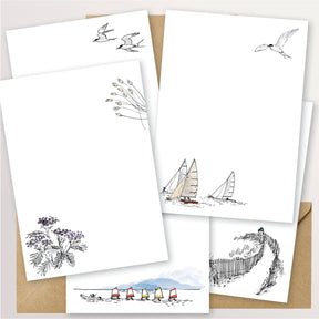 Set de 12 pages de papier à lettres avec enveloppes