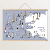 Phares du Finistère - Affiche 60 x 40 cm