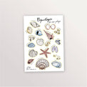 Planche de stickers Coquillages