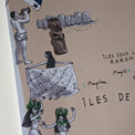 Polynesie francaise - Affiche 60 x 40 cm - Table à cartes