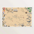 Polynesie francaise - Affiche 60 x 40 cm - Table à cartes