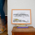 Saint-Malo, vue depuis le Grand Bé - Affiche 40 x 30 cm - Table à cartes