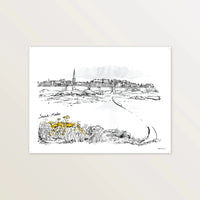 Saint-Malo, vue depuis le Grand Bé - Affiche 40 x 30 cm - Table à cartes