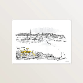 Saint-Malo, vue depuis le Grand Bé - Affiche 40 x 30 cm