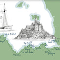 Détail de l'affiche GR34 : le Mont-Saint-Michel, l'île de Bréhat et la côte nord de la Bretagne