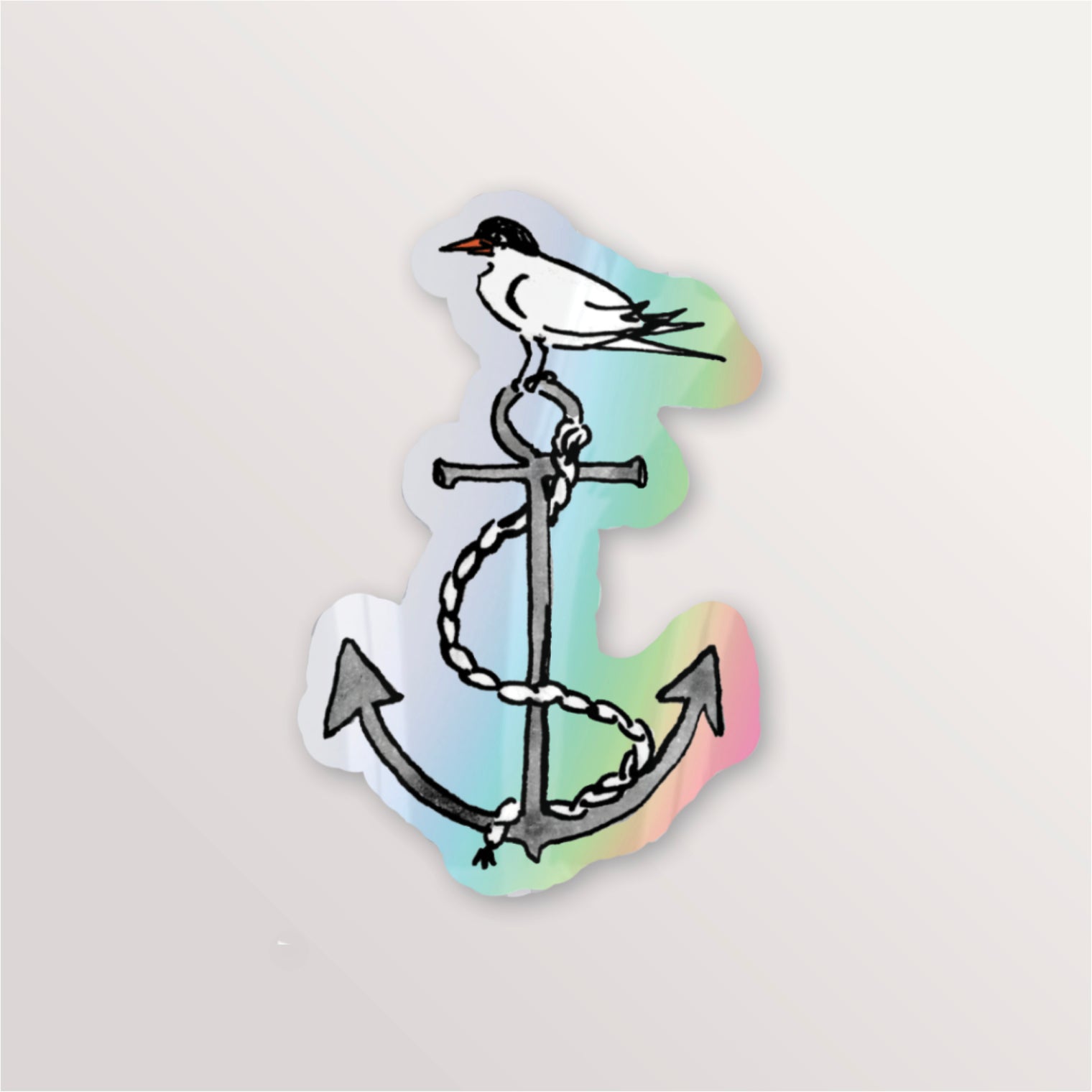 Sticker brillant - Ancre et sterne arctique