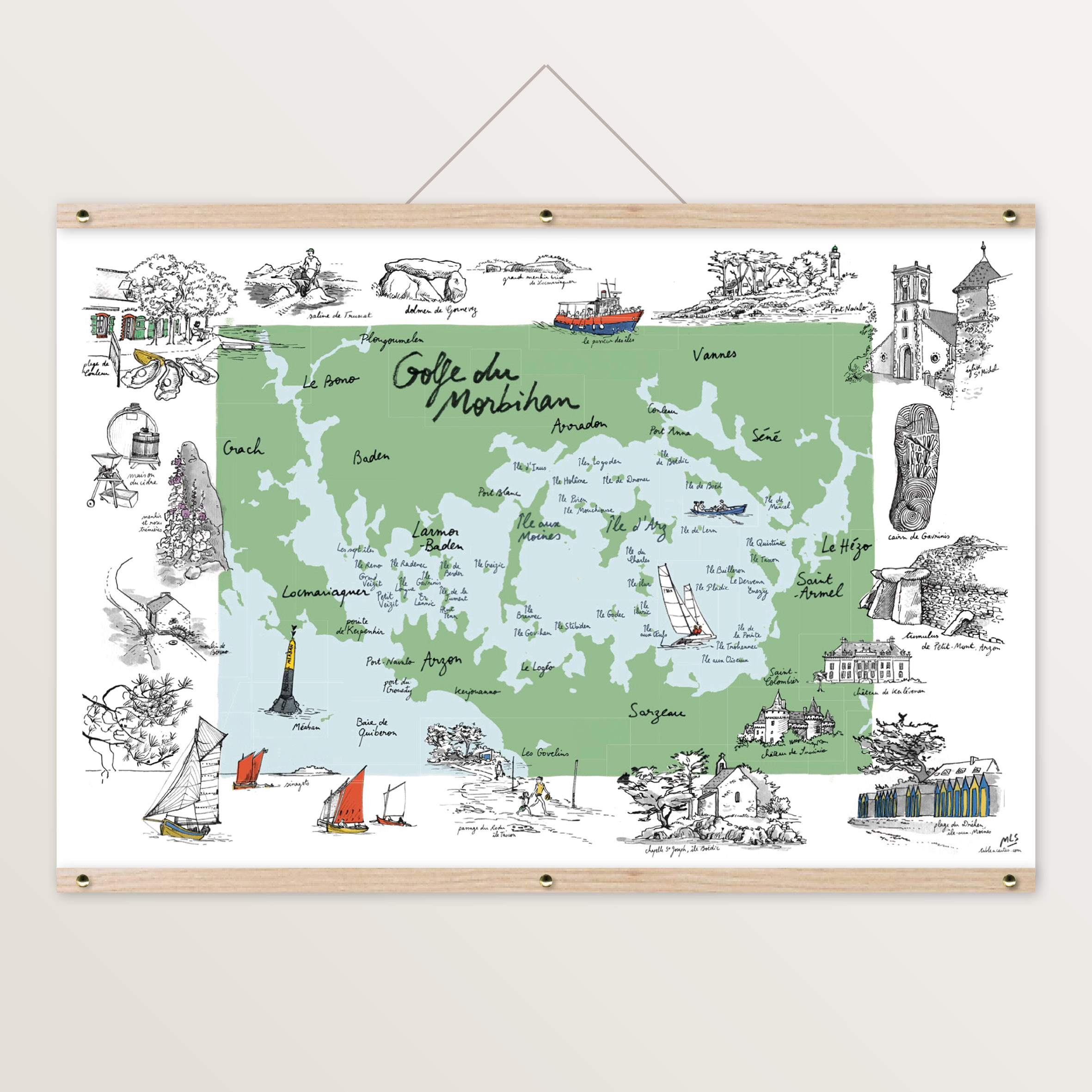 Carte Golfe du Morbihan