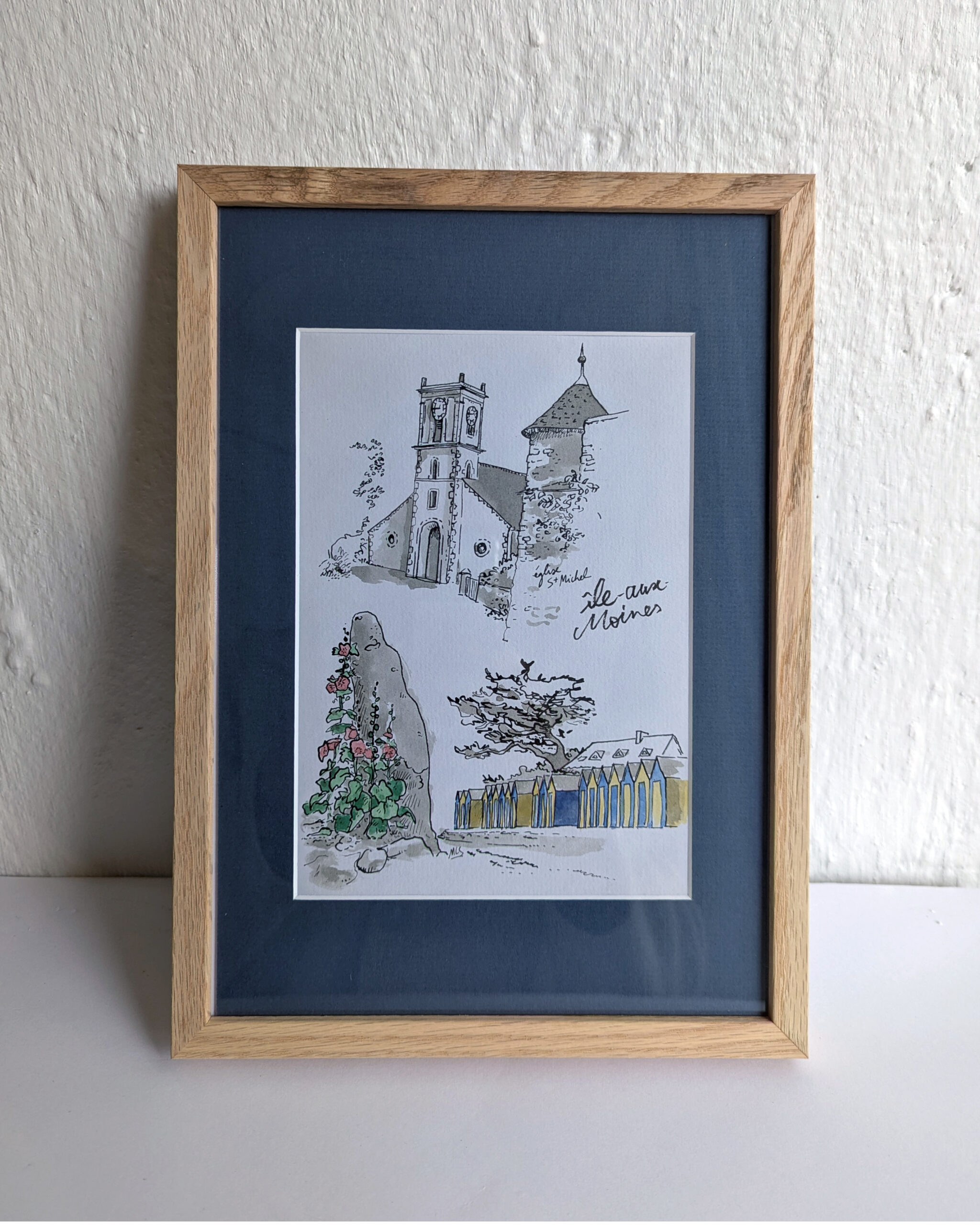 ile aux moines dessin original table a cartes