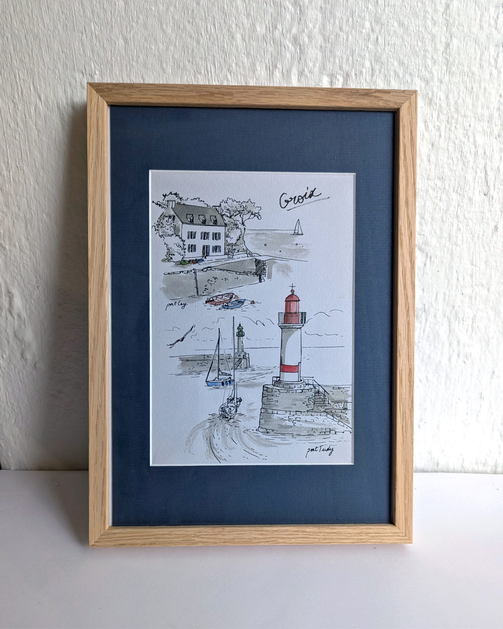 ile de groix dessin original table a cartes