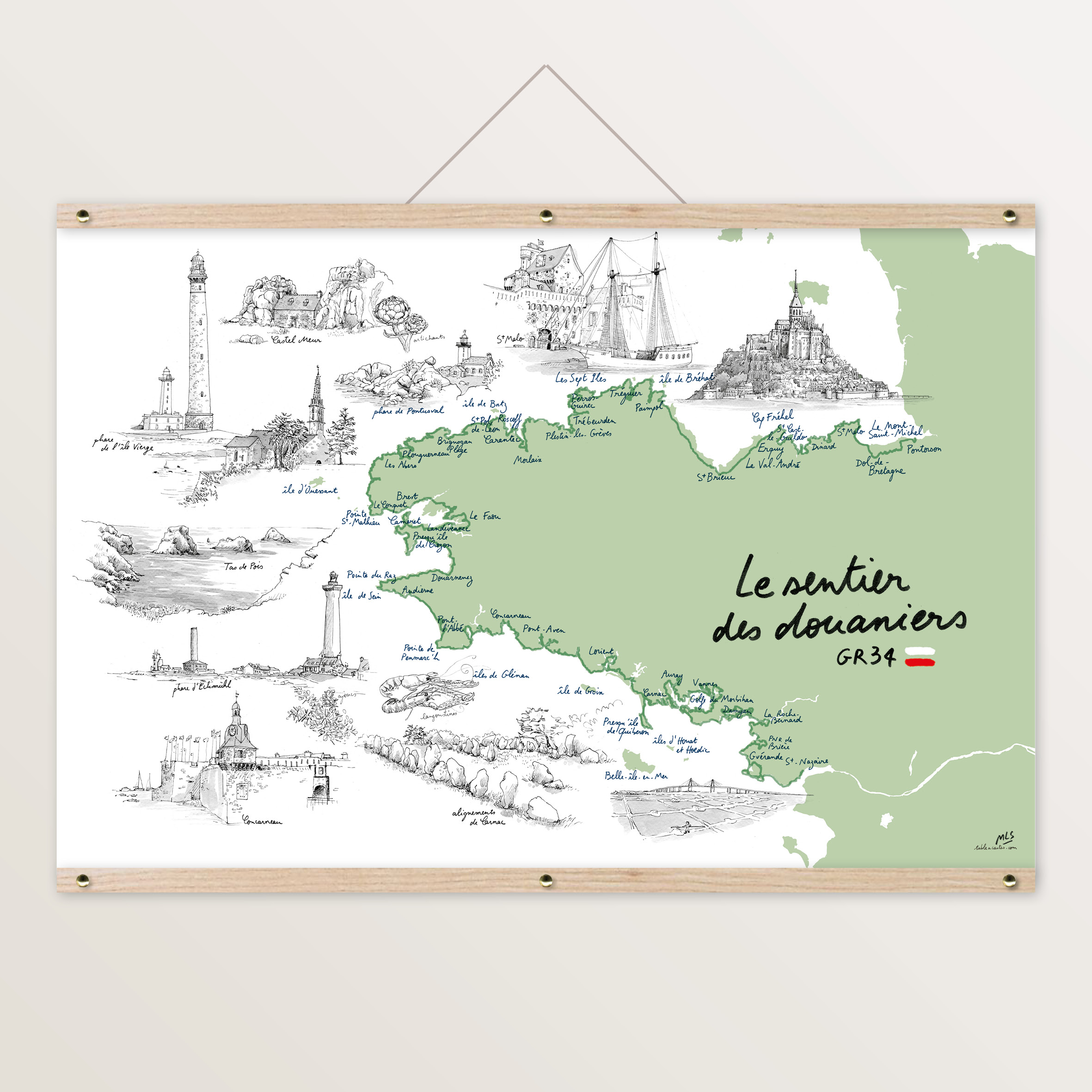 GR34 Table à cartes