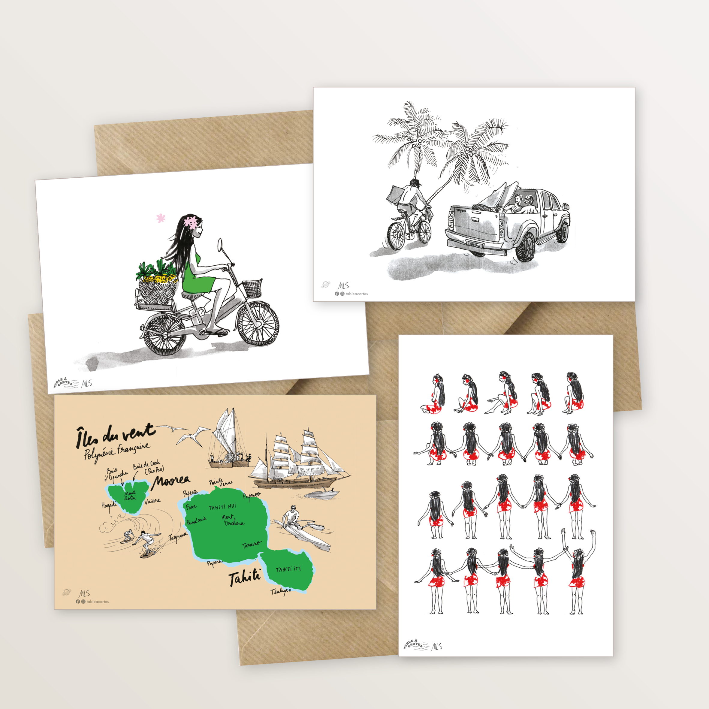 cartes postales Tahiti