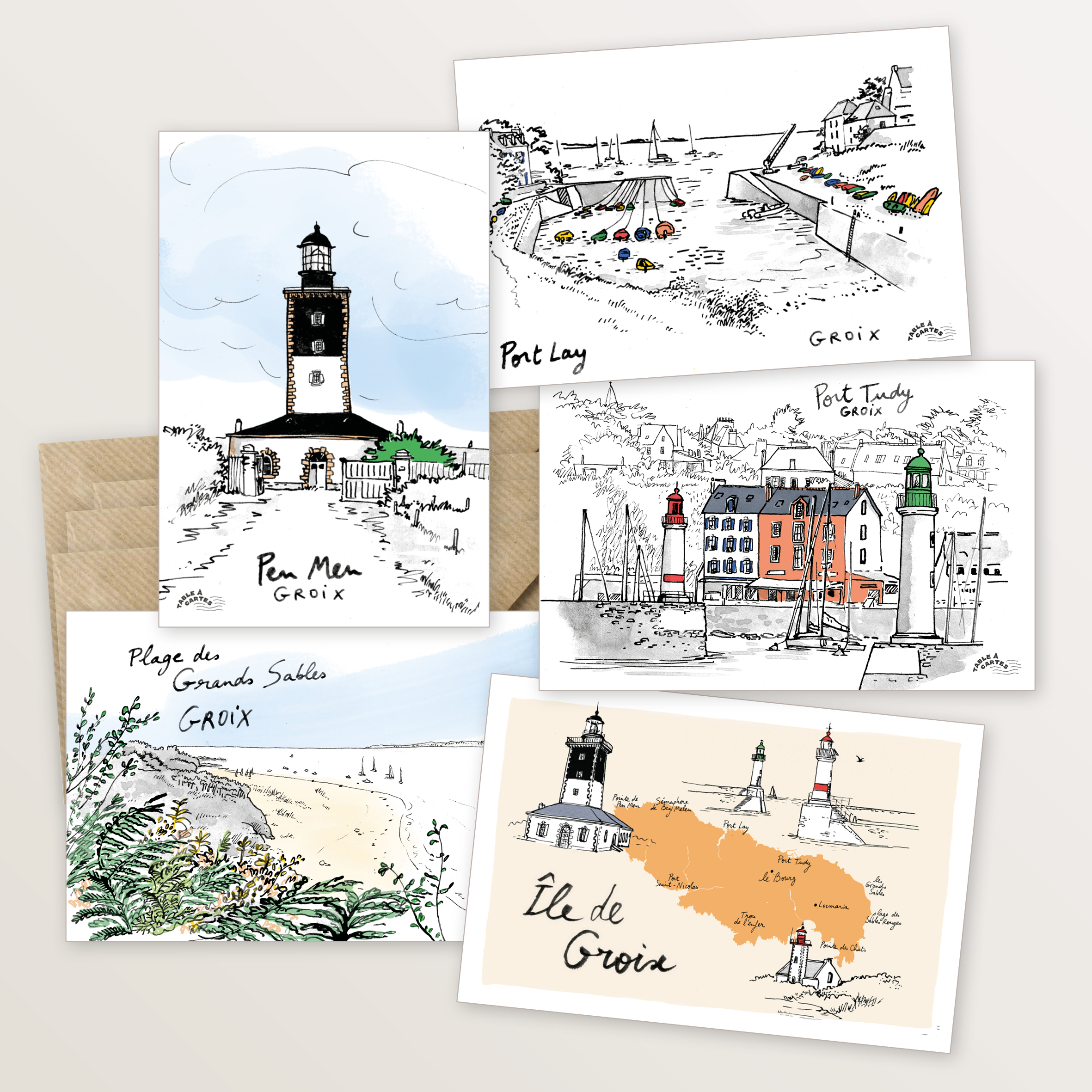 cartes postales Groix
